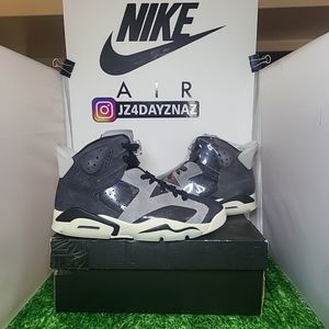 Size 8-  Jordan 6 Retro Tech Chrome Black Grey Women CK6635-001 (Men's 6.5). VND